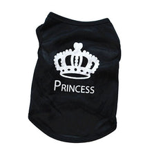 Load image into Gallery viewer, Pet Clothing Fashion Puppy Small Dog Cat Vest T Shirt Summer Polyester Clothes for All Sized Cats Little Dogs BOSS PAW PRINCESS