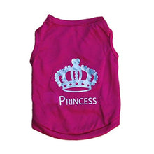 Load image into Gallery viewer, Pet Clothing Fashion Puppy Small Dog Cat Vest T Shirt Summer Polyester Clothes for All Sized Cats Little Dogs BOSS PAW PRINCESS