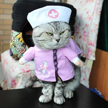 Load image into Gallery viewer, Funny Cat Clothes Costume Sex Nurse Policeman Suit Clothing For Cat Cool Halloween Costume Pet Clothes Suit For Cat XS-2XL 27S1