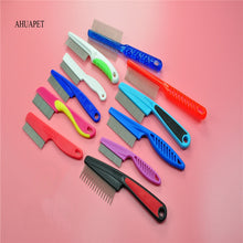 Load image into Gallery viewer, AHUAPET Cat Dog Grooming Supply Cat Dog Comb Stainless Steel Needle Remove Flea Cat Grooming Brush Comb Clean Tool Chihuahua E