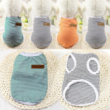 Load image into Gallery viewer, Summer Pet Clothes for Cat Vest Clothes For Small Cats Animal Cotton Fashion Stripe Clothes For Cats Vest Chihuahua York 36 A1