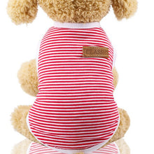 Load image into Gallery viewer, Pets Dog Clothing Spring/Summer Pet Cat Clothes for Cats Kitty Kitten Classic Striped Vest T-shirt Fashion Cotton Cats Shirts
