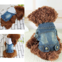 Load image into Gallery viewer, Pet Dog Cat Clothes sweater Blue Jean Denim Puppy Coat Jacket Clothes Costume Apparel
