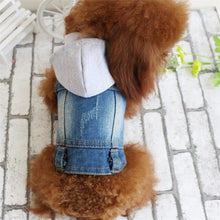 Load image into Gallery viewer, Pet Dog Cat Clothes sweater Blue Jean Denim Puppy Coat Jacket Clothes Costume Apparel
