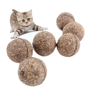 Pet Cat Natural Catnip Treat Ball Favor Home Chasing Toys Healthy Safe Edible Treating Catnip ball Cat toy