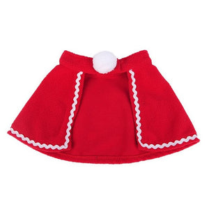 Cute Pet Dog Cat Santa Clothes Red Hat Scarf Cloak Head Hoop Costumes Christmas Cosplay Warm Apparel