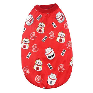 Fashion Pet Dog Cat Shirt Summer Breathable Cats Small Dogs Vest Red Polyester Cats Vest Clothes Puppies Costume Y tm