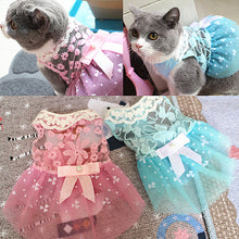 Load image into Gallery viewer, Summer Pet Cat Clothes Lovely Cat Dress Lace Wedding Skirts Small Cat Dresses Spring Clothing for Pets Party Costume 12b28Q
