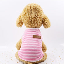 Load image into Gallery viewer, Cute Pet Clothes Striped Cat Clothing Soft Summer Vest Cat Clothes for Cat Kitten Shirt Pet T-shirt Cat Costume Small Dog Clothe
