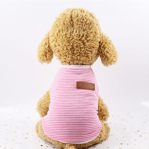 Cute Pet Clothes Striped Cat Clothing Soft Summer Vest Cat Clothes for Cat Kitten Shirt Pet T-shirt Cat Costume Small Dog Clothe