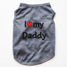 Load image into Gallery viewer, I LOVE MY MOM Design Summer Pets Puppy Small Dog Cat Pet Kitten Clothes Vest Lovely Pet T-Shirt Apparel Costumes 3 Colors
