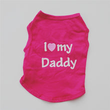 Load image into Gallery viewer, I LOVE MY MOM Design Summer Pets Puppy Small Dog Cat Pet Kitten Clothes Vest Lovely Pet T-Shirt Apparel Costumes 3 Colors
