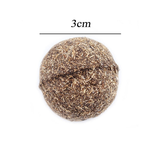 Pet Cat Natural Catnip Treat Ball Favor Home Chasing Toys Healthy Safe Edible Treating Catnip ball Cat toy