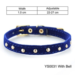 Cat Collar With Bell Safety Cat Collars Puppy Dog Collar For Cats Small Dogs Kittens Solid Pet Collar Chihuahua Products YS0032