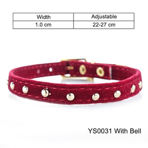 Cat Collar With Bell Safety Cat Collars Puppy Dog Collar For Cats Small Dogs Kittens Solid Pet Collar Chihuahua Products YS0032