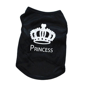 Pet Clothing Fashion Puppy Small Dog Cat Vest T Shirt Summer Polyester Clothes for All Sized Cats Little Dogs BOSS PAW PRINCESS