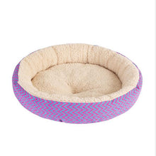 Load image into Gallery viewer, Soft Cat Bed House Round Bed Foldable Dog Sleeping Mat Cushion Nest Warm Kennel Pet Mat Puppy Nest Hide Burger Bread Winter
