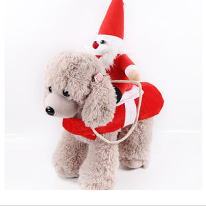 Dog clothes cat Santa Claus supplies pet riding equipment dress Halloween funny small medium dog leotard coat clothes role play