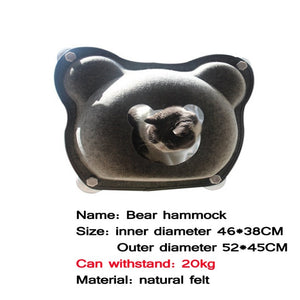 Hot Sale Pet Hammock Beds Bearing 20kg Cat Window Lounger Suction Hammock Pet Cat Window shelf Comfortable Cat Ferret Pet Bed