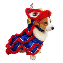 Load image into Gallery viewer, New Funny Dog Clothes New Year&#39;s Pet Chinese Costume Dragon Dance Lion Dog Party Dress Up Festive Lucky Cat Dog Clothes
