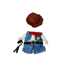 Load image into Gallery viewer, Funny Pet Costume Dog Cat Costume Clothes Dress Apparel Doctor Policeman Cowboy
