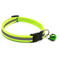 Load image into Gallery viewer, Reflective Charm and Bell Cat Collar Safety Elastic Adjustable with Soft Velvet Material 12 colors pet Product small dog collar
