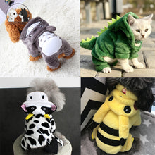 Load image into Gallery viewer, xs-2xl Hot Sale Pet Cat Clothes Funny Dinosaur Costumes Fall Winter Warm Plush Coat Small Cat Kitten Hoodie Puppy Dog Clothes
