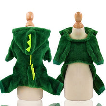 Load image into Gallery viewer, xs-2xl Hot Sale Pet Cat Clothes Funny Dinosaur Costumes Fall Winter Warm Plush Coat Small Cat Kitten Hoodie Puppy Dog Clothes
