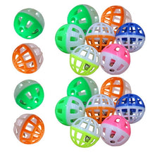 Load image into Gallery viewer, 10/18 Pcs Colourful Pet Cat Kitten Play Balls With Jingle Lightweight  Bell Pounce Chase Rattle Toy  For Cat
