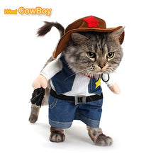 Load image into Gallery viewer, Funny Pet Costume Cowboy Cosplay Suit For Cats Halloween Christmas Clothes For Dogs Party Dressing Up Dog Clothing Cat Apparel
