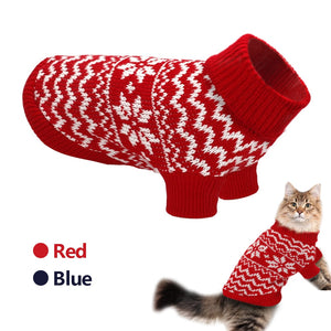 Pet Cat Puppy Sweater Winter Cat Clothes For Small Medium Dogs Turtleneck Knitwear Chihuahua Clothing Dog Cat Costume Ropa Perro