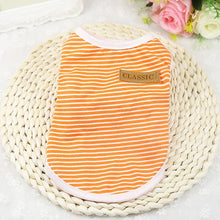 Load image into Gallery viewer, Summer Pet Clothes for Cat Vest Clothes For Small Cats Animal Cotton Fashion Stripe Clothes For Cats Vest Chihuahua York 36 A1
