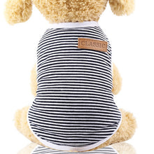 Load image into Gallery viewer, Pets Dog Clothing Spring/Summer Pet Cat Clothes for Cats Kitty Kitten Classic Striped Vest T-shirt Fashion Cotton Cats Shirts
