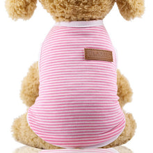 Load image into Gallery viewer, Pets Dog Clothing Spring/Summer Pet Cat Clothes for Cats Kitty Kitten Classic Striped Vest T-shirt Fashion Cotton Cats Shirts
