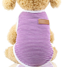 Load image into Gallery viewer, Pets Dog Clothing Spring/Summer Pet Cat Clothes for Cats Kitty Kitten Classic Striped Vest T-shirt Fashion Cotton Cats Shirts
